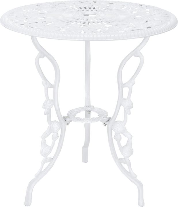 Actual product image Casa.Pro Garden furniture set Wakefield table round with 2 chairs cast iron white (59 cm)