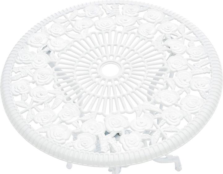Actual product image Casa.Pro Garden furniture set Wakefield table round with 2 chairs cast iron white (59 cm)