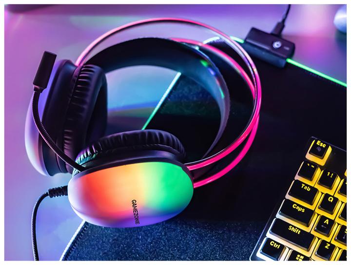 Actual product image Tracer Gaming Ακουστικά GZ X2 με RGB LED φωτισμό και στην στεφάνη,Εύκαμπτο μικρόφωνο,USB,Ρυθμιστή έν (Cable)