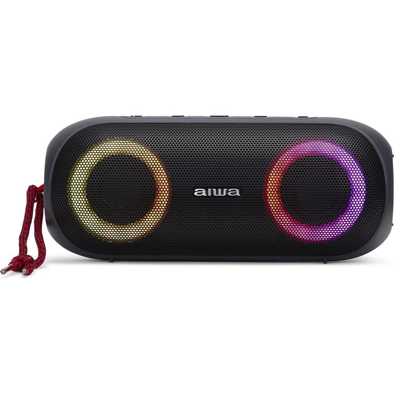 Aiwa BST-650 black speaker (4 h, Stromversorgung über USB), Bluetooth Lautsprecher, Schwarz