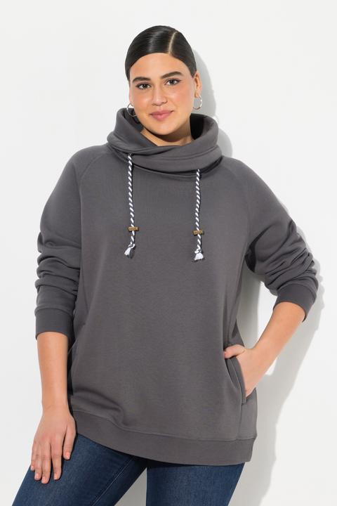 Produktbild Ulla Popken Sweatshirt, weiter Stehkragen, Taschen, Raglan-Langarm (54)