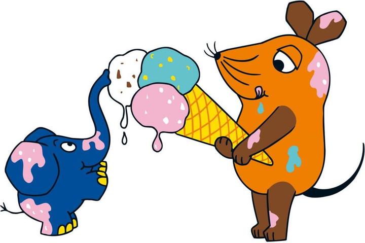 Actual product image eats ice-cream (130 x 86 cm)