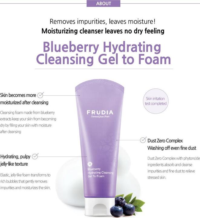 Actual product image Frudia Blueberry (Cleansing Foam, 145 ml)