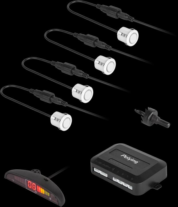 Actual product image Peiying Parking sensors with display (rear) - white