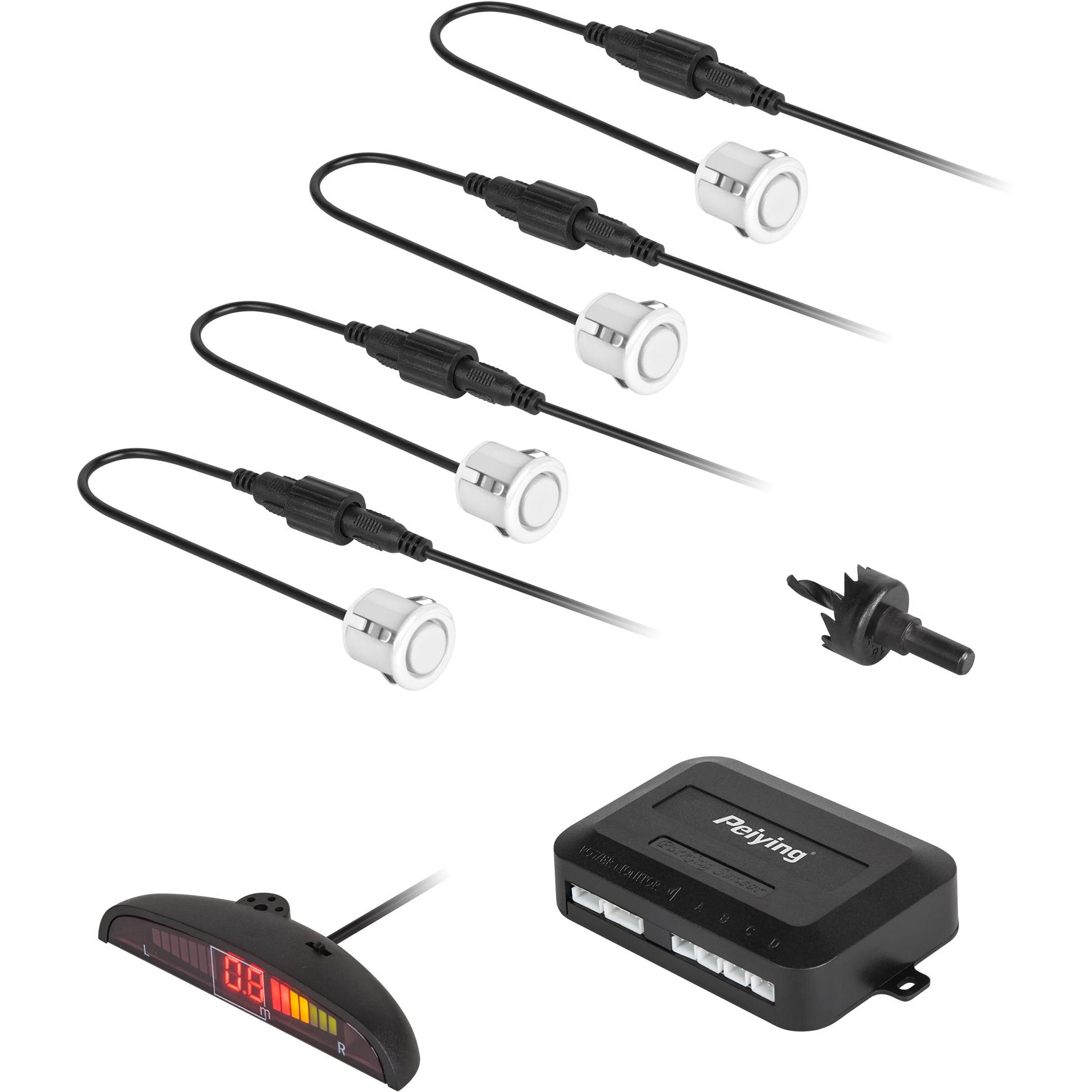 Thumbnail - Peiying, Rückfahrkamera, Parking sensors with display (rear) - white