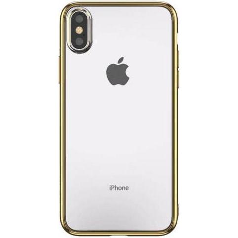 Devia Glitter soft case (TPU) iPhone XS/X(5.8) auksinis (Apple iPhone XS), Smartphone Hülle, Gold