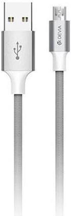 Produktbild Devia Pheez Series Cable for Micro USB (5V 2.4A, 2M) pilkas (2 m, USB 3.2 Gen 1)