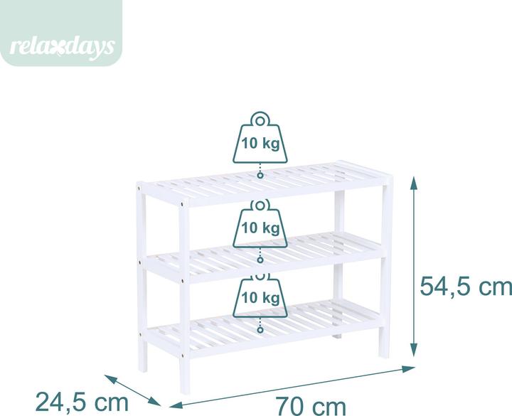 Actual product image Relaxdays shoerack (70 x 24.50 x 54.50 cm)