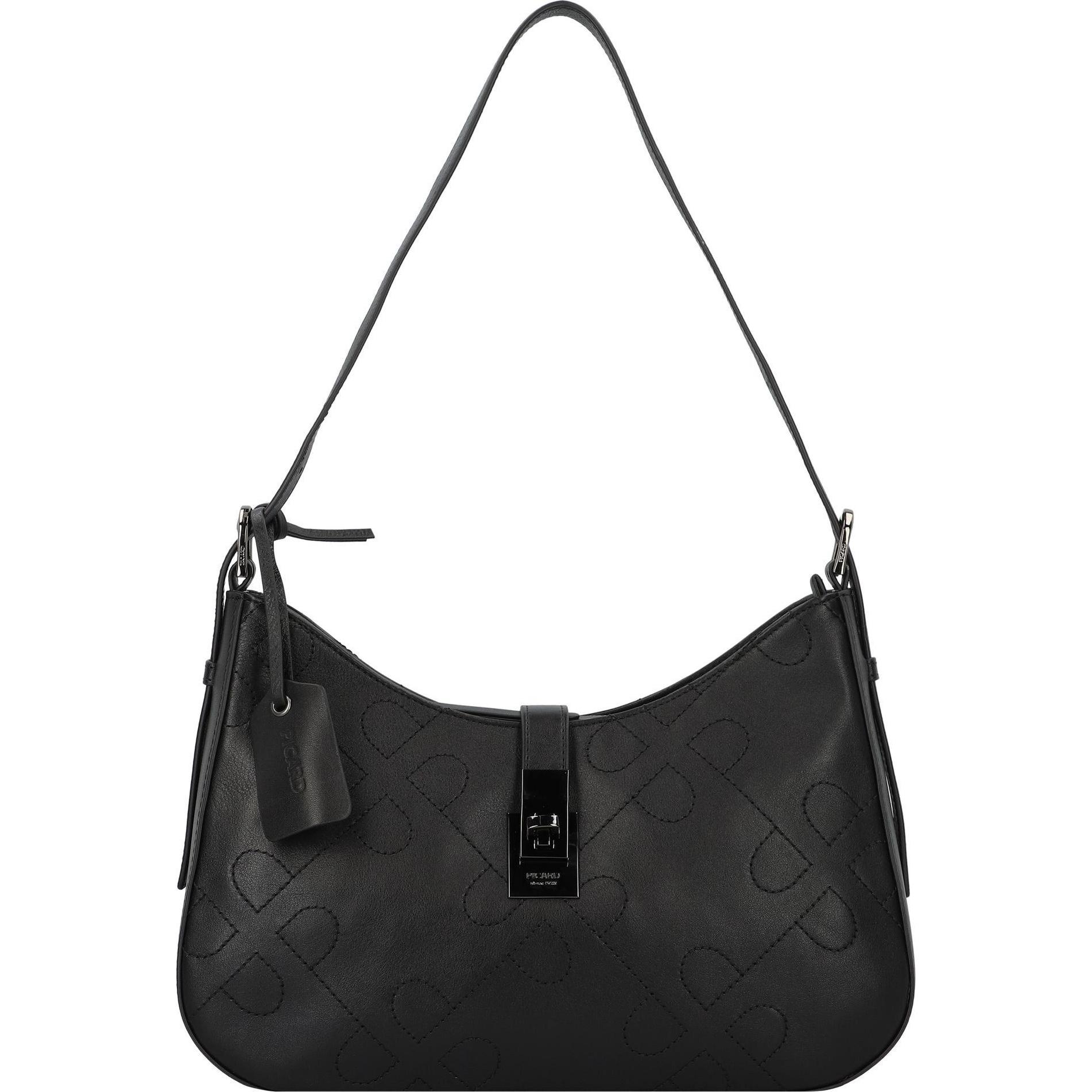 Picard, Handtasche, Liberty Schultertasche Leder 32 cm, Schwarz