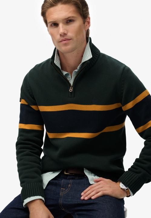 Image du produit Superdry Pull camionneur rayé en maille de coton (M)
