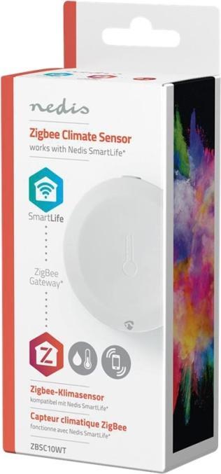Immagine prodotto Nedis Smart Klimasensor ZBSC10WT | Zigbee 3.0 | Batteriebetrieben | Android™ / IOS | Weiss