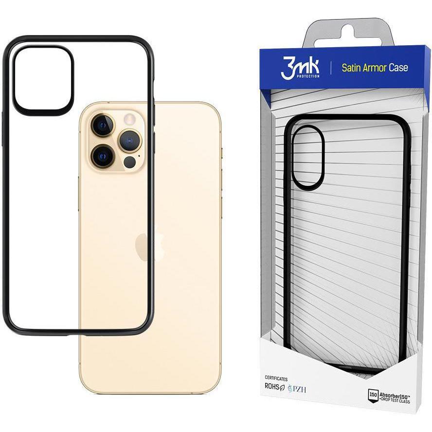 3MK SatinArmor Case iPhone 12/12 Pro Military Grade (Apple iPhone 12, Realme 12 Pro+), Smartphone Hülle, Transparent