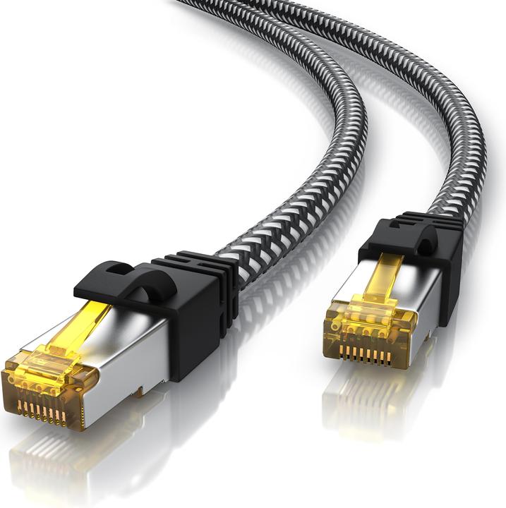 Produktbild Primewire CAT.7 Netzwerkkabel Baumwollmantel, Gigabit Ethernet CAT 7 LAN Kabel, 10000 Mbit/s Patchkabel (S/FTP, CAT7, 3 m)