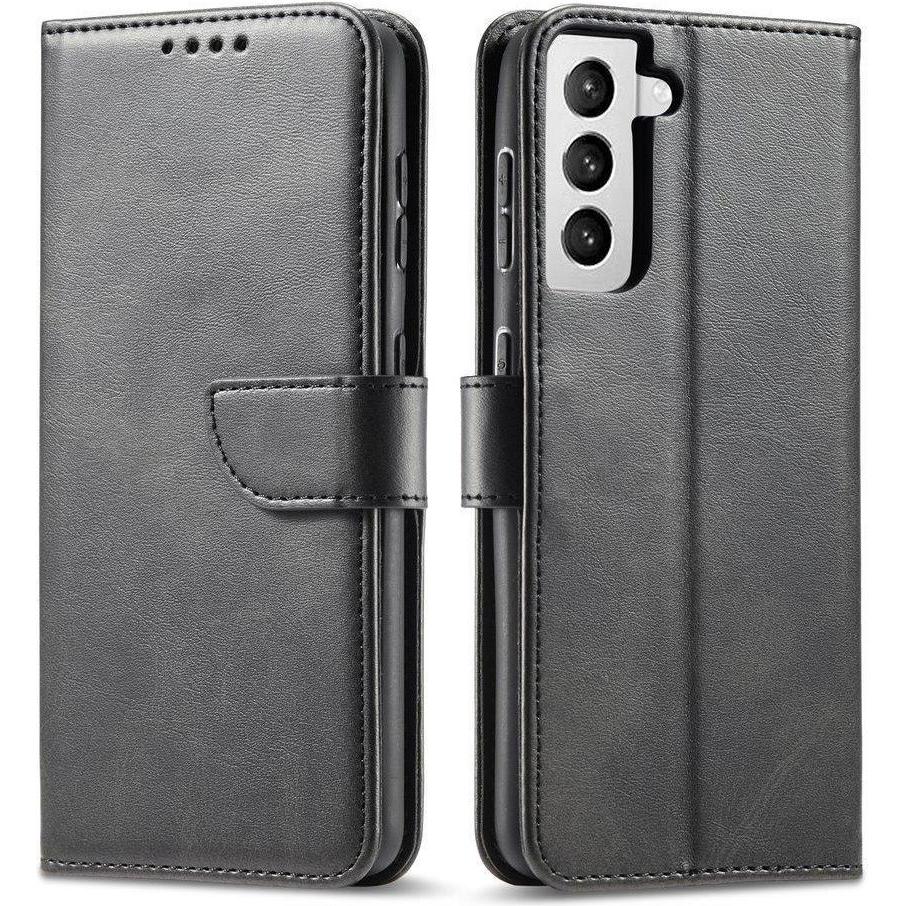 Hurtel Magnet Case Elegant Case Cover Flip Cover Samsung Galaxy S22 + (S22 Plus) Black (Samsung Galaxy S22+), Smartphone...