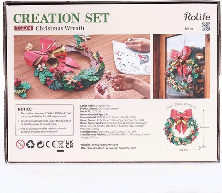 Image du produit Robotime Bausatz Christmas Wreath