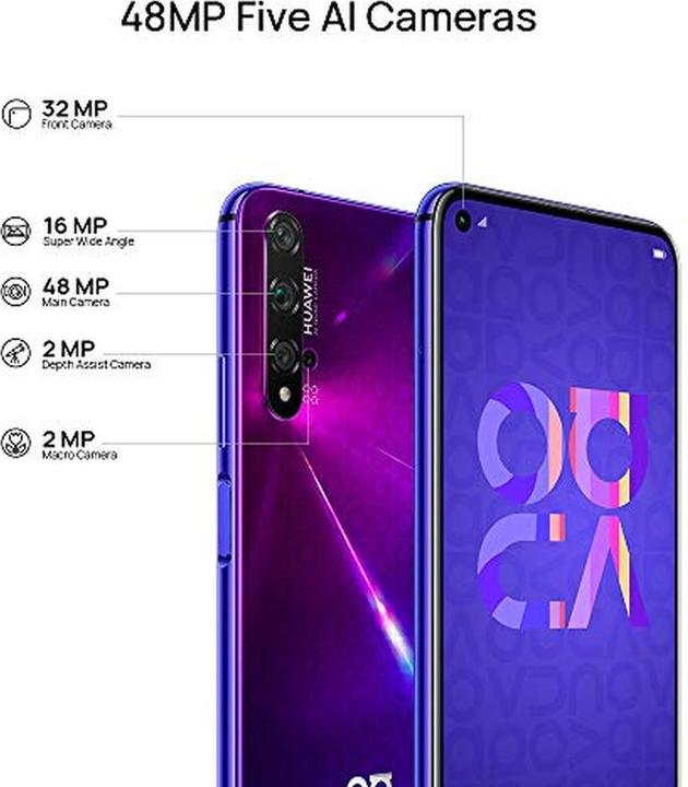 Produktbild Huawei Nova 5T (128 GB, Midsummer Purple, 6.26", Dual SIM, 4G)
