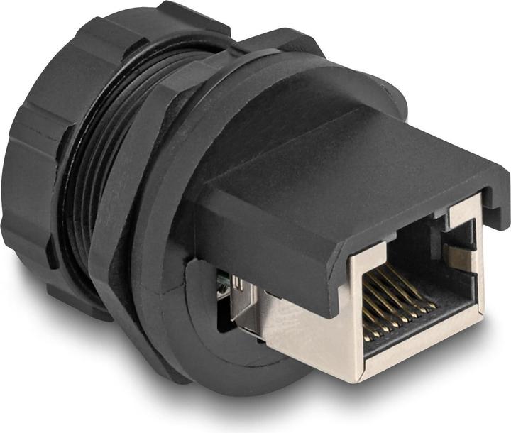 Actual product image Delock RJ45 Cat.6A coupler with sealing cap for installation IP67 dust- and waterproof (Network coupling)