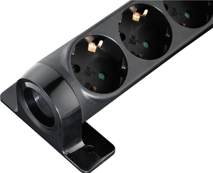 Actual product image Hama Power strip 6-way rotatable switch (6 x, CEE 7/3, 1.40 m)