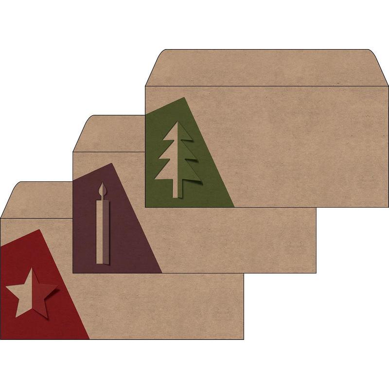 Sigel, Briefumschlag, Weihnachts-Motiv-Papier (DL, 25 x)