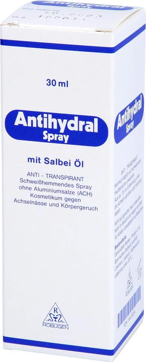 Image du produit Robugen Antihydral Spray avec huile de sauge anti-transpirant, solution de 30 ml (Spray, 30 ml)