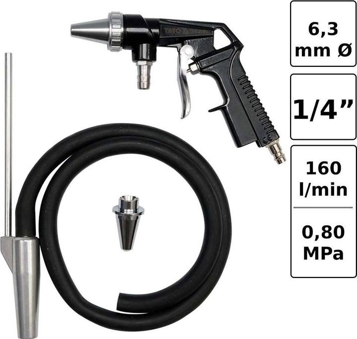 Image du produit Yato Pistolet de sablage professionnel avec tuyau YT-2375