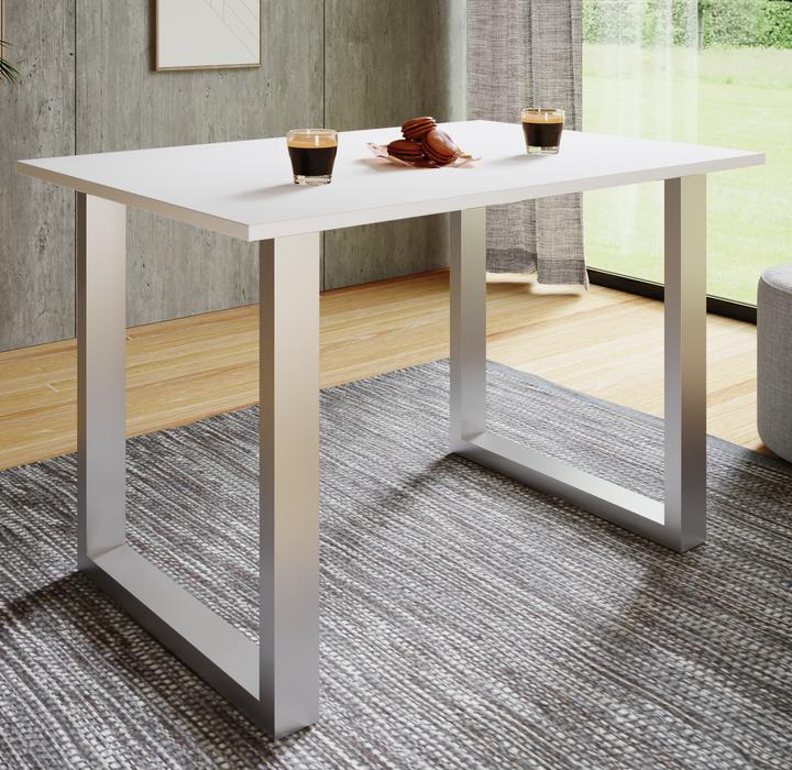 Produktbild VCM Holz Esstisch Xona U Silber (140 x 80 x 76 cm)