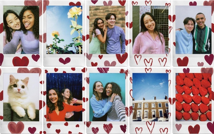 Actual product image Fujifilm Instax Mini Heart Sketch (Instax Mini 90, Instax Mini 11, Instax Mini Evo, Instax mini 12)