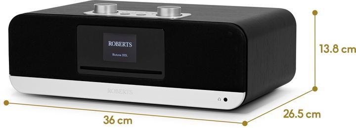 Produktbild Roberts Dab Fm Bt USB CD Stereo Blutune 300le Bois Noir (FM, DAB+, Bluetooth)