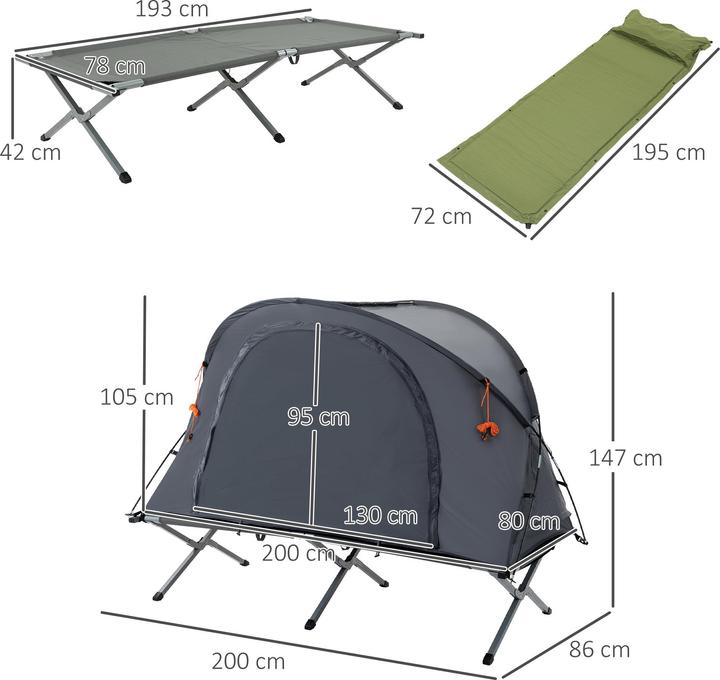 Produktbild Outsunny Feldbett mit Luftmatratze