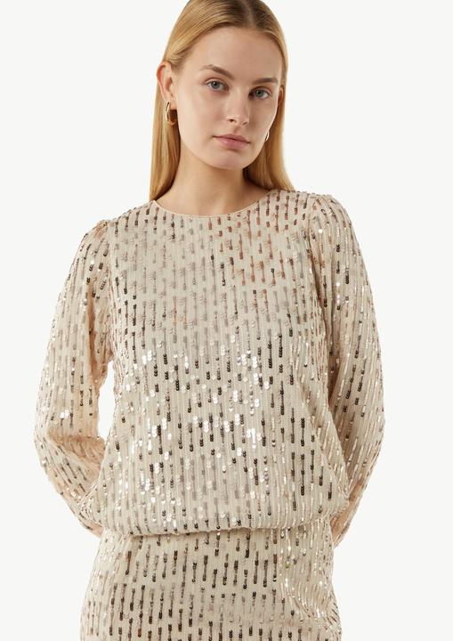 Actual product image Comma Bluse Pailletten-Bluse mit Rundhalsausschnitt (34)