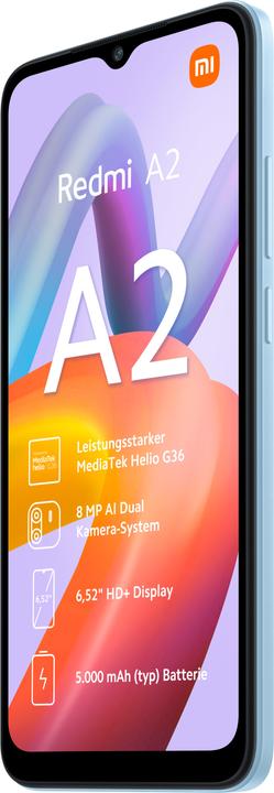 Immagine prodotto Xiaomi Redmi A2 (32 GB, Blu chiaro, 6.52", Doppia SIM, 4G)