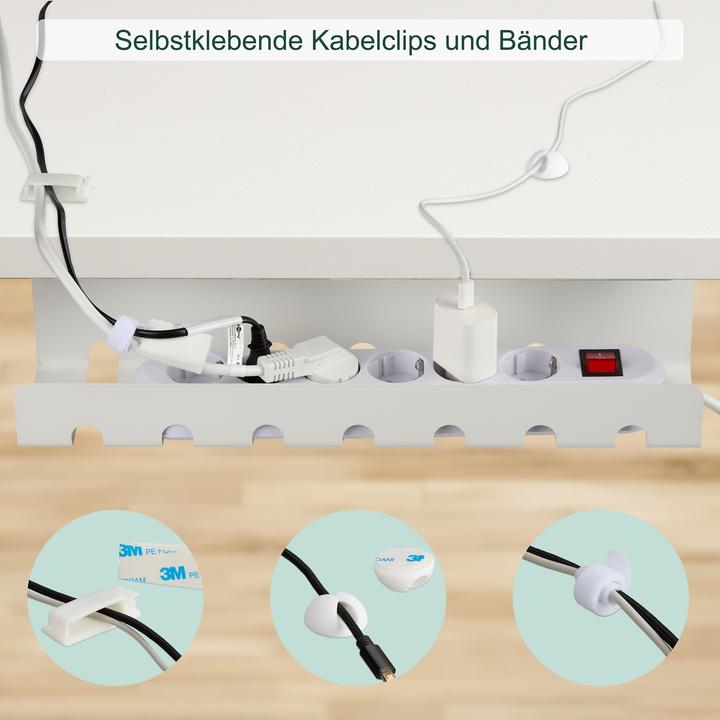 Produktbild Relaxdays Kabelkanal für Schreibtisch 2er Set (Kabelkanal, 10 cm)