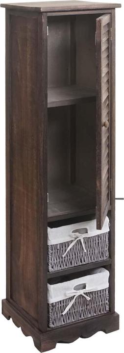 Actual product image Mendler Bathroom set, bathroom furniture set tall cabinet washbasin base cabinet wall mirror - shabby brown