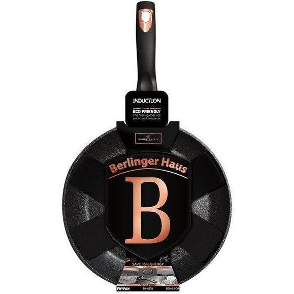 Thumbnail - BerlingerHaus GRANITE FRY 24cm Black ROSE BH-1634, Pfanne + Kochtopf, Schwarz