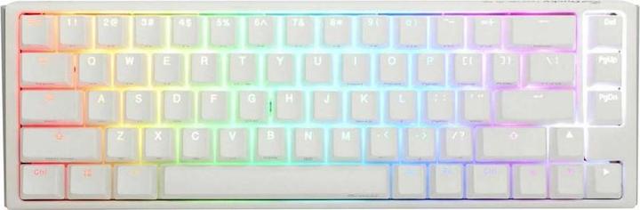 Actual product image Ducky One 3 Classic Pure White Mini Gaming Keyboard, RGB LED - MX-Speed-Silver (US) (US, Cable)