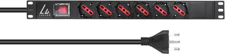 Lanview 1U 19 inch 6 port Type F/J