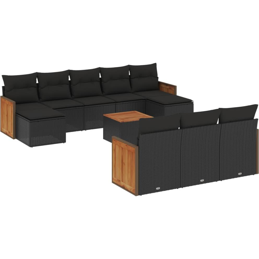 VidaXL, Gartenlounge, 10-tlg. Garten-Lounge-Set mit Kissen