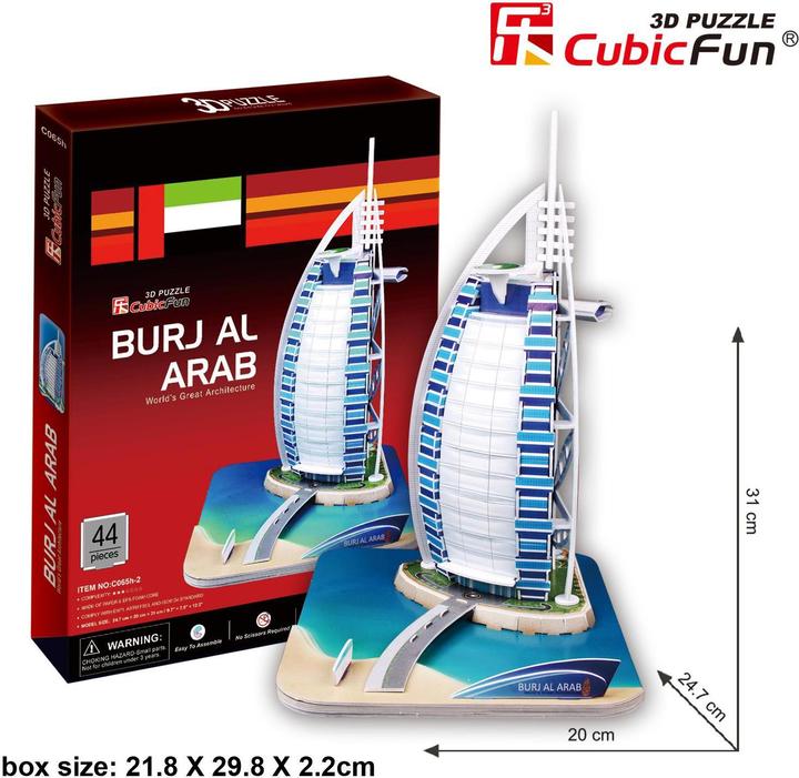 Immagine prodotto Cubicfun Puzzle 3d Budynek Buraj Al. Arabia (46 pezzi)