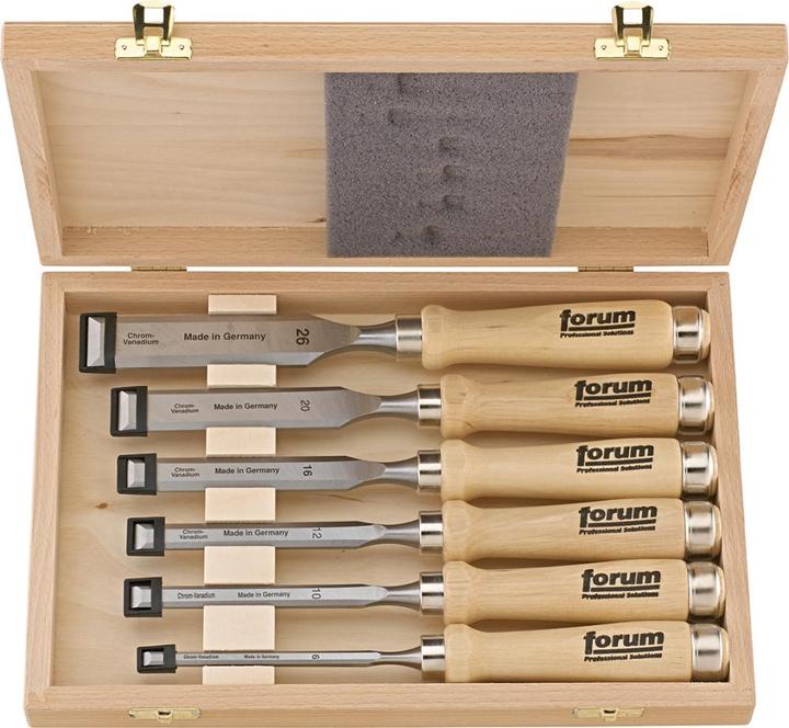 Image du produit Forum Professional Solutions Jeu de ciseaux à bois avec manche en bois, coffret (10 mm)