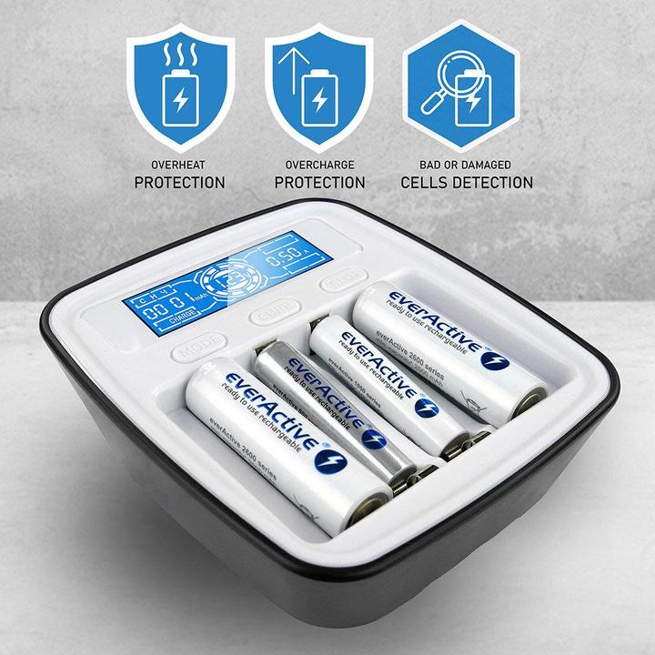 Image du produit Everactive chargeur de piles professionnel AA / AAA NC-1000M (1 pcs, AA, AAA, Batterie)
