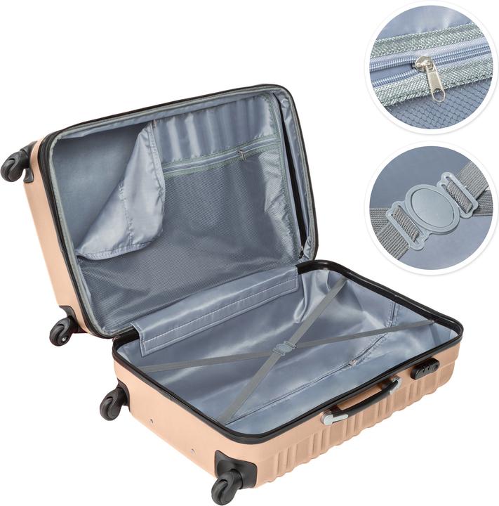 Actual product image tectake Suitcase set 4-piece lightweight hard shell (106 l)