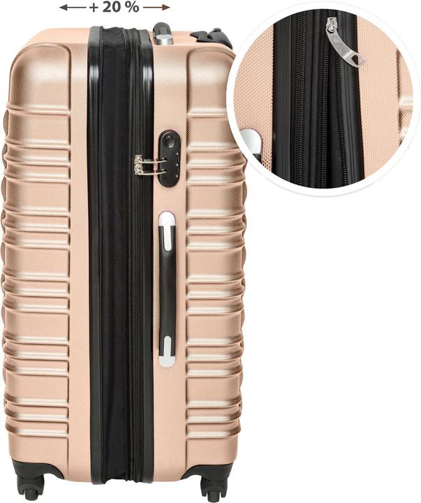 Actual product image tectake Suitcase set 4-piece lightweight hard shell (106 l)