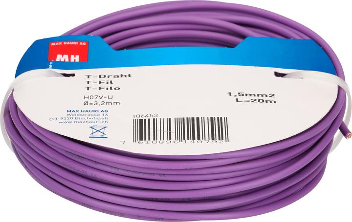 Image du produit Max Hauri Fil en T 1.5mm2 20m violet (20 m)