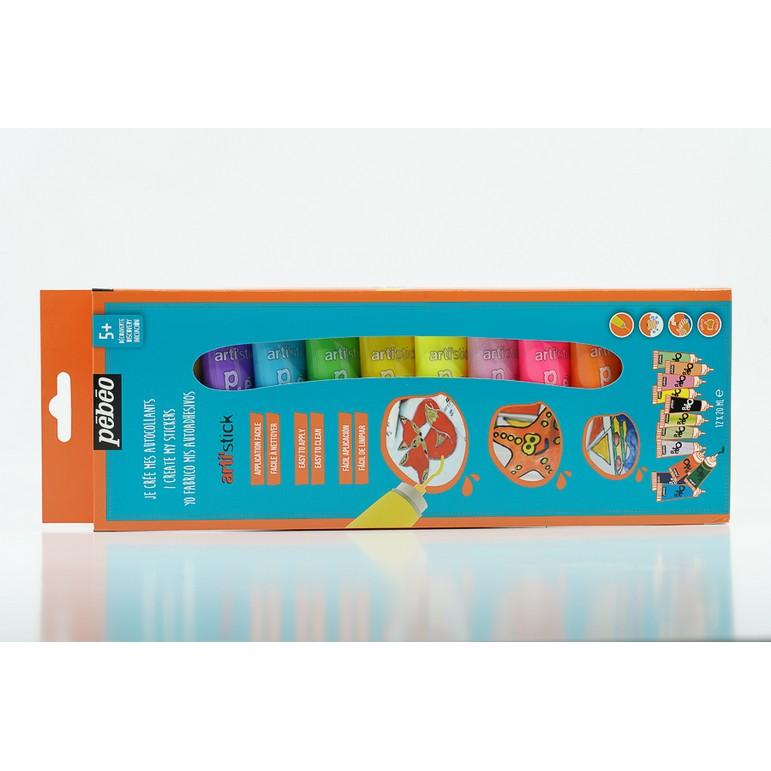 Thumbnail - Pebeo, Künstlerfarbe + Bastelfarbe, Arti'Stick Entdecker-Set 12 Tuben (20 ml)