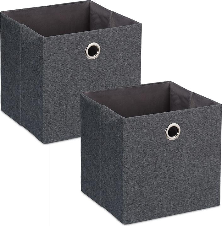Image du produit Relaxdays 2x boîte de rangement (30,5 x 30,5 x 30,5 cm, 27 l)
