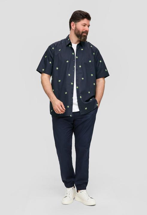 Actual product image S.Oliver Hemd Gemustertes Kurzarmhemd aus Baumwollstretch (XXL)