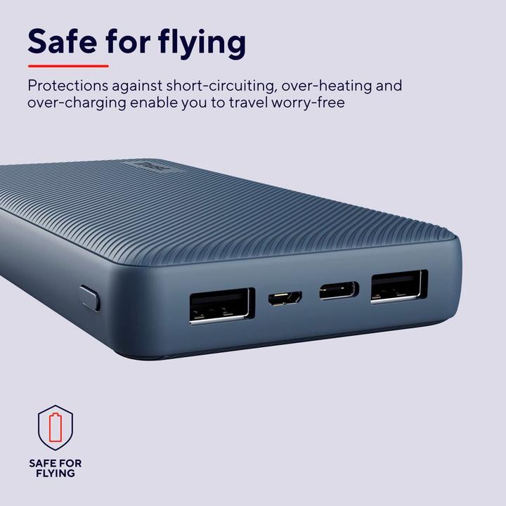 Produktbild Trust POWER BANK USB 20000MAH/PRIMO BLUE 25026 (20000 mAh, 15 W, 74 Wh)