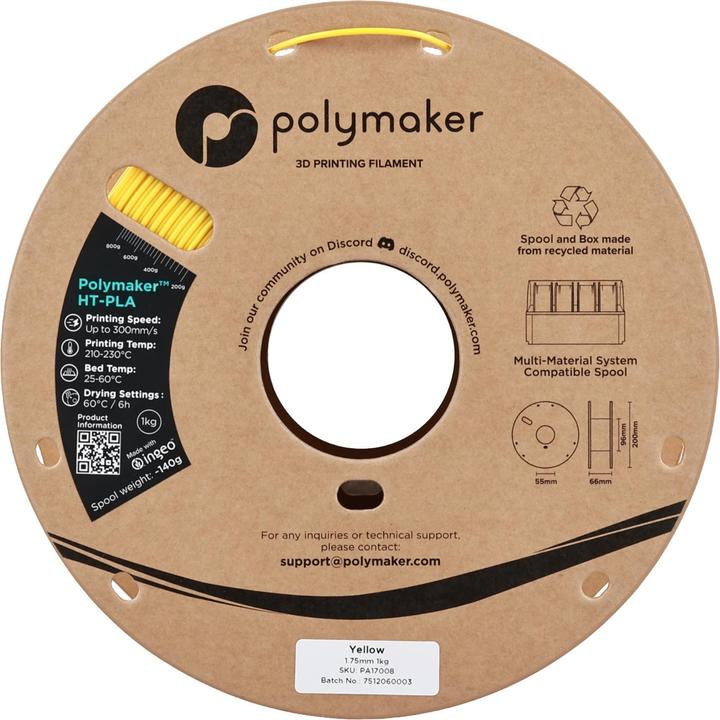 Produktbild Polymaker HT-PLA (PLA, 1.75 mm, 1000 g, Gelb)