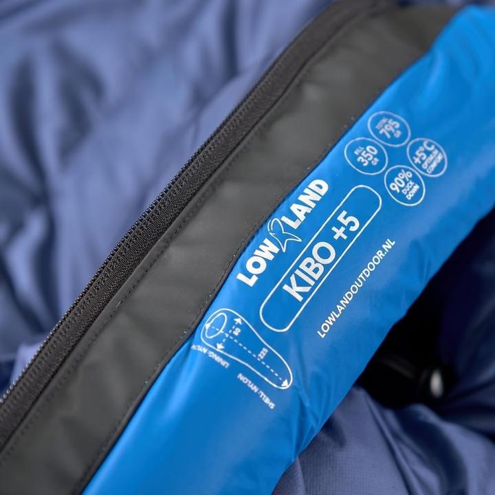 Productafbeelding Lowland OUTDOOR - KIBO +5 - Donzen mummie slaapzak +5C - 795 gr - 225x80 cm - Blauw (225 cm)