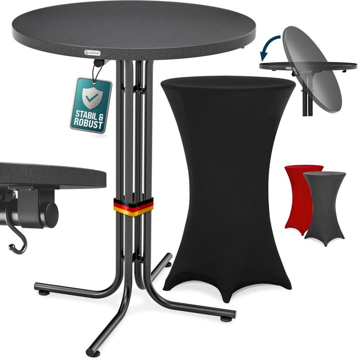 Casaria Table haute avec housse